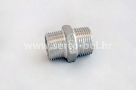 Stainless steel (inox) threaded couplings - Hexagonal nipple